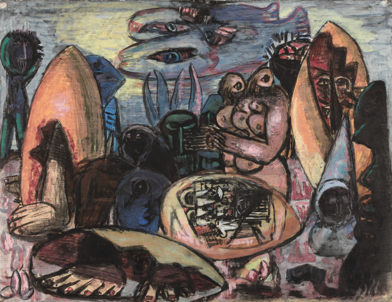 MAX BECKMANN, Frühe Menschen – Urlandschaft, Privatsammlung, Deutschland